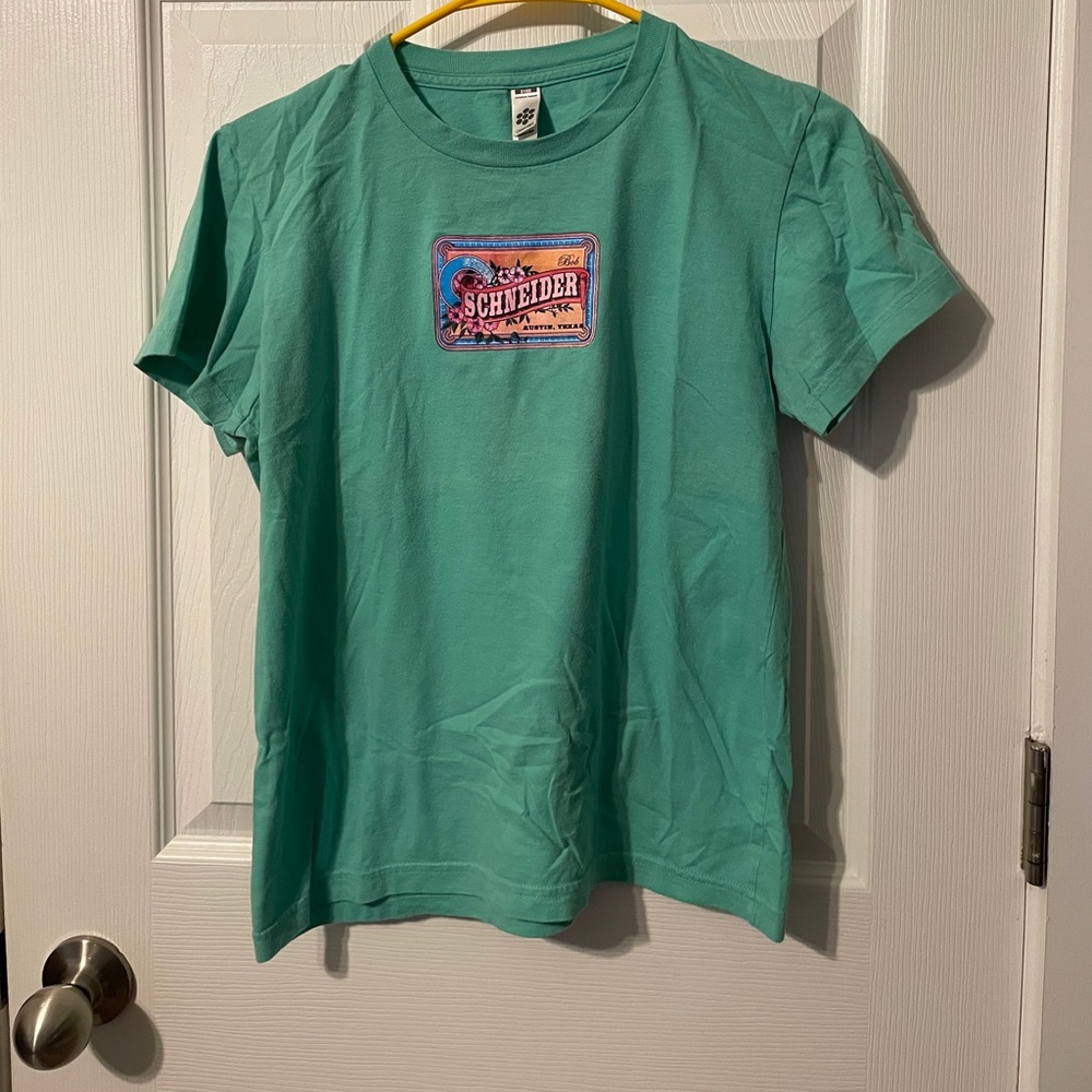 American Apparel Bob Schneider tee girls sz L
